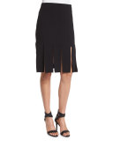Mid-Rise Carwash Skirt, Black