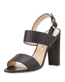Kahn Double-Band Slingback Sandal, Black