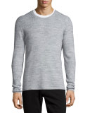 Thermal Long-Sleeve Crewneck T-Shirt, Heather Mist