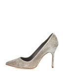 BB Velvet 105mm Pump, Gray