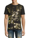 Golden Foil Logo T-Shirt, Black