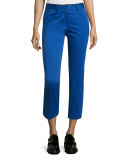 Audrey Cropped Stretch Pants, Clematis Blue