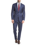 Birdseye Two-Piece Suit, Navy