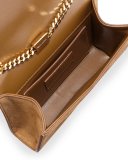 Monogram Small Suede Tassel Crossbody Bag, Camel