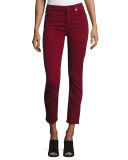 Brushed Sateen Skinny Ankle Jeans