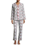 Printed Long-Sleeve Classic Pajama Set, Holiday