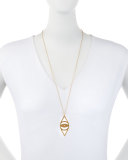 Alba Evil Eye Pendant Necklace with Diamond, 30"L