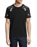 Panther-Print T-Shirt, Black
