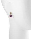 Baubles Big Diamond & Amethyst Earrings