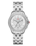 37mm Belmore Stainless Steel Chronograph Watch Head with Diamonds