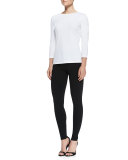 Stretch Viscose Jersey Leggings 