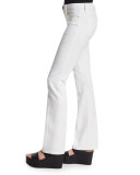 Charlotte Slim-Straight Pants, Optic White