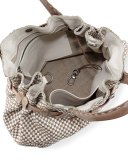 New Storm Woven Satchel Bag, Gray