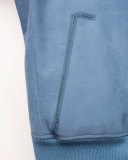 Leather Bomber Jacket, Blue