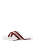 Bonks Slide Sandal with Trainspotting Strap, White
