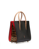 Paloma Small Calf Tote Bag, Black/Brown
