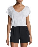 Lata V-Neck Linen Tee