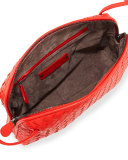 Intrecciato Small Crossbody Bag, Red