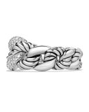 Belmont Curb Link Ring with Diamonds