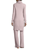 Cashmere Cowl-Neck Sweater & Pant Lounge Set, Quartz