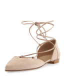 Gilligan Lace-Up d'Orsay Flat, Bisque
