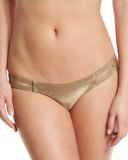 Neutra Metallic Hipster Swim Bottom, Bronze