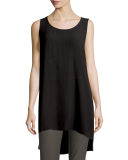 Scoop-Neck Silk Georgette Tunic 