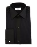 Contemporary-Fit Pleat-Front Formal Shirt, Black