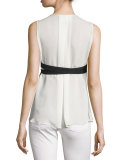 Minou Bicolor Vest & Shirt Combo Top