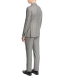Prince of Wales Check Two-Piece Suit, Light Gray