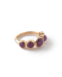 18k Lollipop 5-Stone Bezel Ring, Ruby