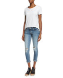 Tomboy Distressed Skinny Cropped Jeans, Murray