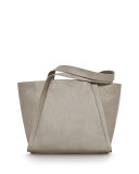 Alex Medium Leather Tote Bag, Metallic Bronze