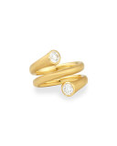 18k Gold Wrap Ring with Diamonds