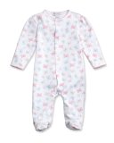 Owfully Cute Printed Footie Pajamas, Pink, Size Newborn-9 Months