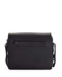 Men's Leather Messenger Bag, Black