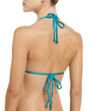 Italian Positano Swim Top, Aqua