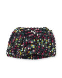 Cashmere Turban Beanie, Black/Multicolor