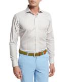 Island Sunset Check Sport Shirt, Orange