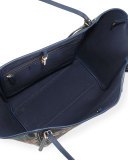 Canterbury Small Horseferry Check Tote Bag, Navy/Brilliant