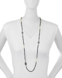 Chatelaine Necklace with Hematine, Black Spinel & 18k Gold