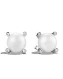 Pearl Earrings with Diamonds