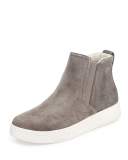 Suede High-Top Skate Sneaker, Gray