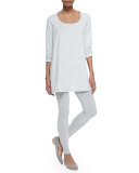 Scoop-Neck Long-Sleeve Tunic, Petite