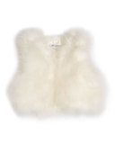 Emma IV Feather Vest, Ivory, Size 2-4