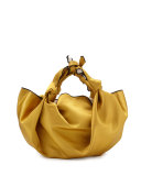 The Ascot Small Satin Hobo Bag, Sunflower