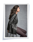 Carmondy Drawstring Leather Jacket
