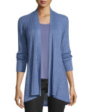Fine Tencel® Ribbed Open Cardigan 
