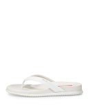 Patent Leather Thong Sandal, Bianco