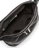 James Lambskin Crossbody Bag, Black